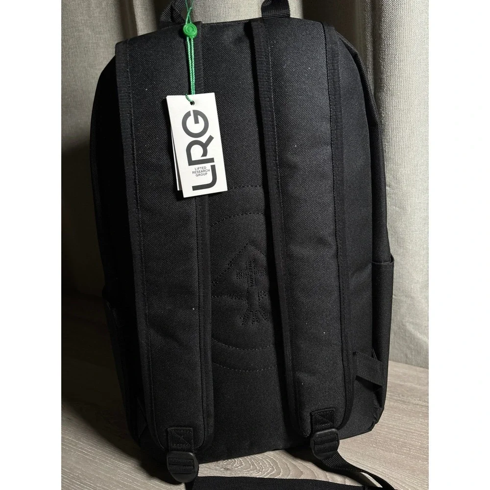 NWT LRG Lifted Research Group Black Backpack Embroidered Logo Streetwear Bookbag - Picture 4 of 11